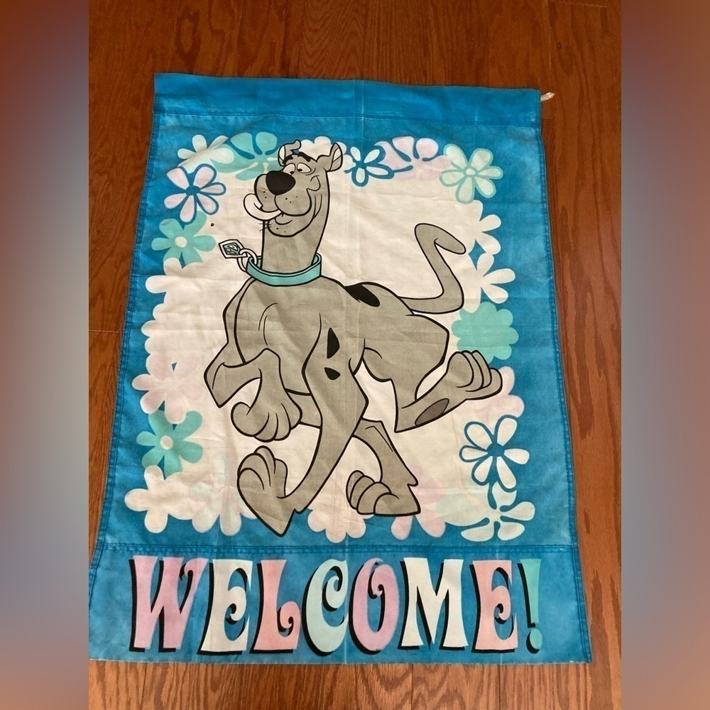 Scooby Doo Flag Welcome Vintage 2000 Small Hole